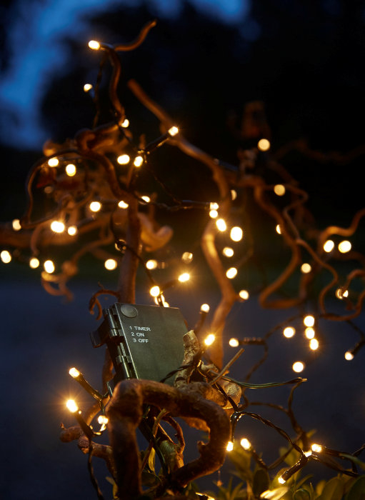 Lysslynge m/timer 40 LED-pærer 1,9 meter